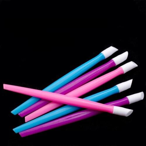 20Pcs Soft Removal Pressure Pen Plastic Rubber Nail Cuticle Pusher For Manicure Design Gel Polish Acrylic Nail Art Tool For Nail
