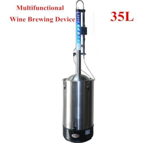 35L Home Multifunctional Distilling Column With Tank Bar ALCOHOL Moonshine Vodka Whisky Brandy Distiller Water Juice Etc