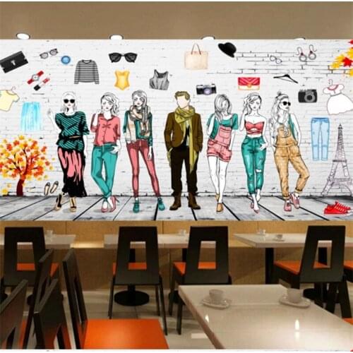 Wellyu Custom wallpaper 3d retro nostalgic hairdresser barber shop background living room bedroom background wallpaper