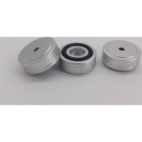 4pcs Aluminum 30 *12mm Scrub foot silver amplifier speaker feet spikes PC machine pads style C