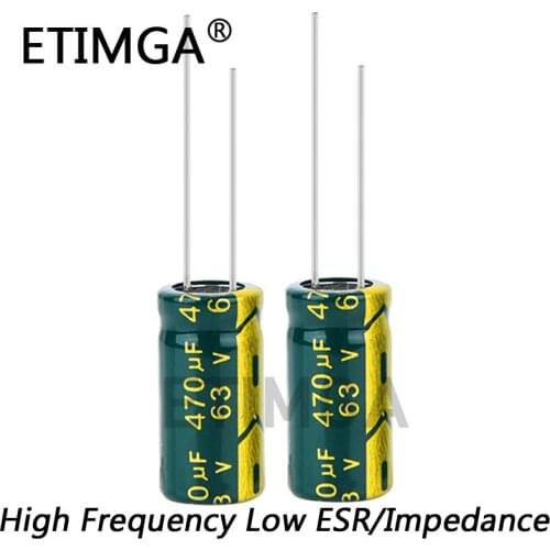4PCS/LOT High Frequency Low Impedance 63v 470UF 10X20 Aluminum Electrolytic Capacitor 63V470UF 20
