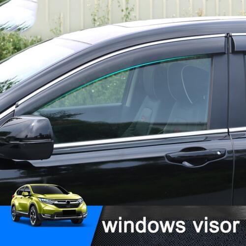 4PCS Window Rain Visor Car Windows Protection Rain Shield Visor Cover For Honda CRV 2017
