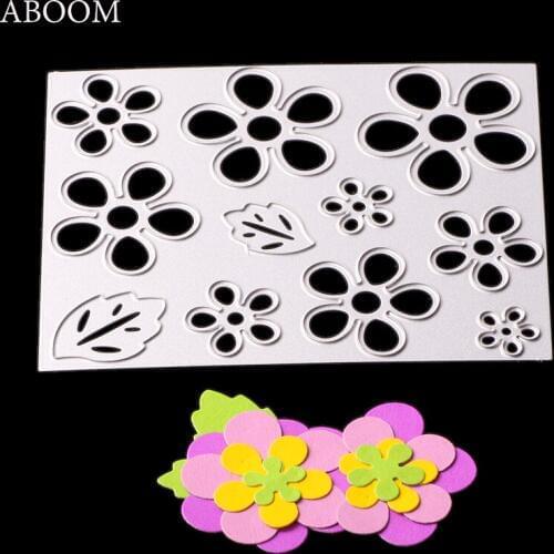 ABOOM 1PC Frame Hollow Flower Metal Carbon Steel Die Cut Embossing Stencils Die Cut Dies Folder Scrapbooking Album Photo Die Cut