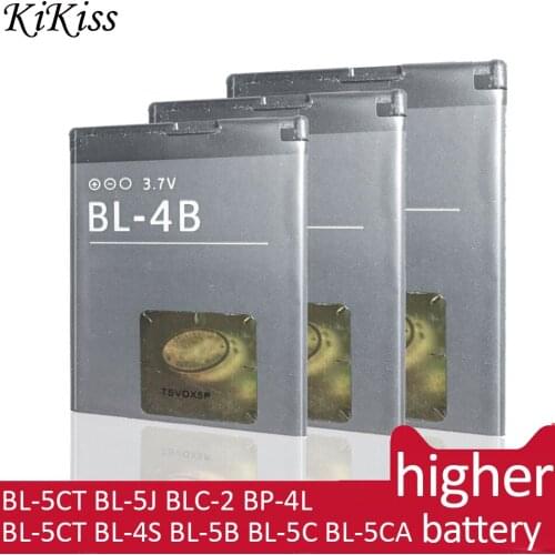 Battery BL-5CT BL-4S BL-5B BL-5C BL-5CA BL-5CT BL-5J BLC-2 BP-4L For Nokia X3 3600S 6020 N91 1208 C5 X9 3330 N810 1101 N900 1600