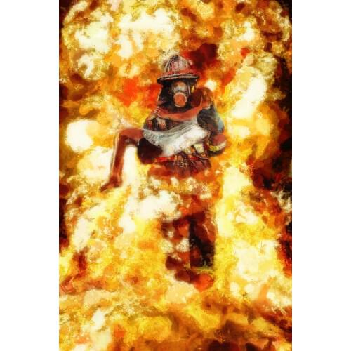 JMINE Div 5D Fireman Fire firefighter Full Diamond Painting cross stitch kits art High Quality Scenic 3D paint by diamonds