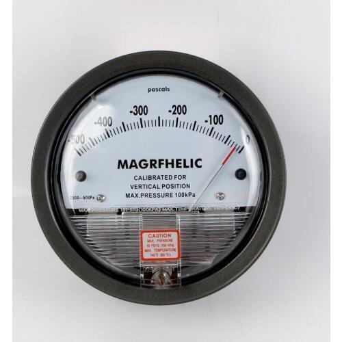 TE2000 -500pa to 0pa Micro Differential Pressure Gauge High