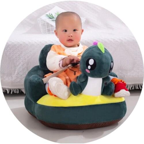 Sofa Support Seat Cute Cartoon Case Soft Plush Chair for Kid Baby Infant Feeding Cover Plush Playing Chair with Belt