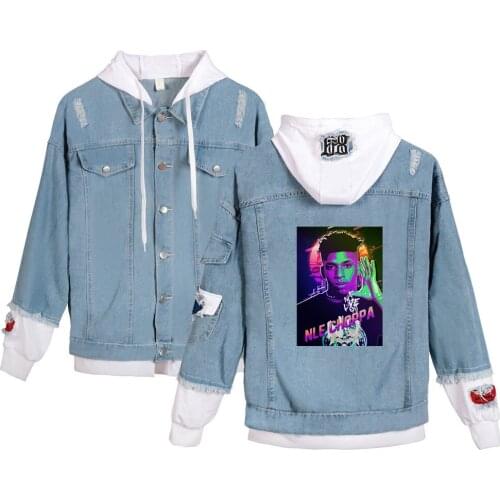 Printed Cool Stylish Denim Jacket Fashion Hoodies 2020 Rapper Hip NLE Choppa New Casual Winter Outerwear & Coats Full Piece