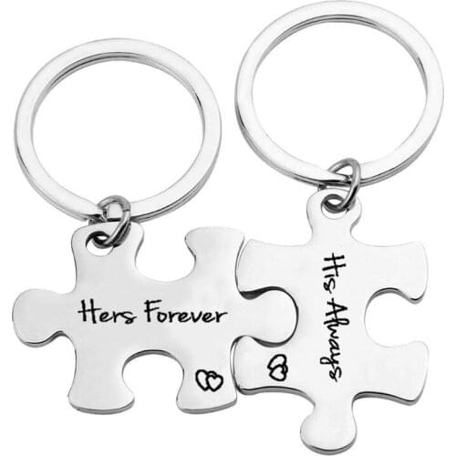 2Pcs Valentine Family Key Chain Couple Valentine Gifts Boyfriend Girlfriend Key buckle