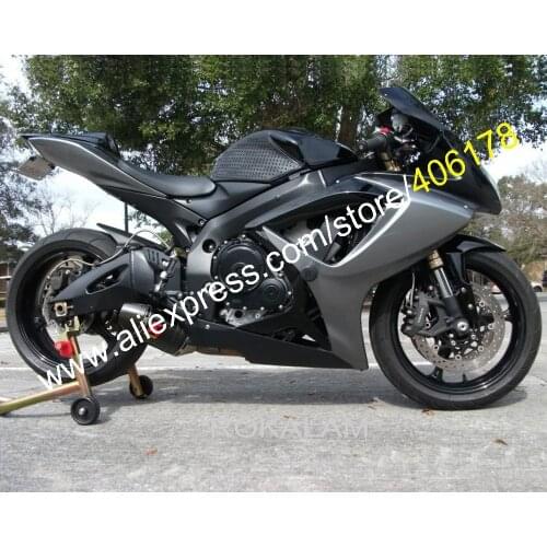 Buy Fairing For Suzuki GSXR600 GSX-R 600 GSXR 600 750 2006 2007 06 07 K6 Black Gray Fairing Kit (Injection Molding)