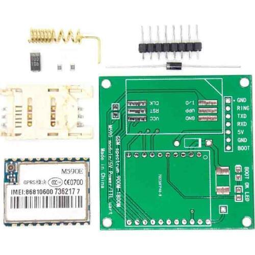 M590E GSM GPRS module Diy kits M590 GSM GPRS 900m-1800m sms CPU MCU test