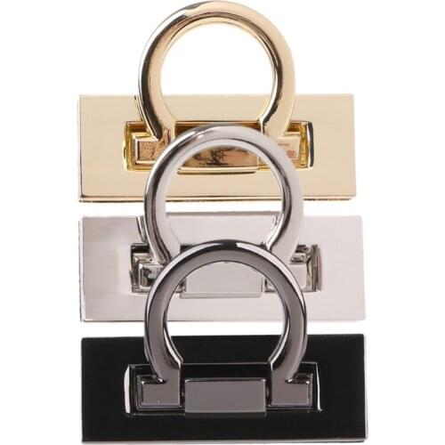 Metal Clasp Turn Twist Lock for DIY Craft Shoulder Bag Purse Handbag Hardware