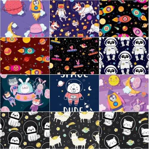 Cartoon Diy Diamond Art Painting Outer Space Diamond Embroidery Animals Astronaut Rhinestones Mosaic Cross Stitch Handmade Gift
