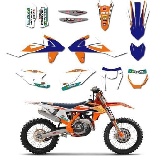 New Full Graphics Decals Stickers Custom Number For KTM 125 250 300 350 450 EXC EXCF XCW XC XCF 2017 2018 2019 Pegatina
