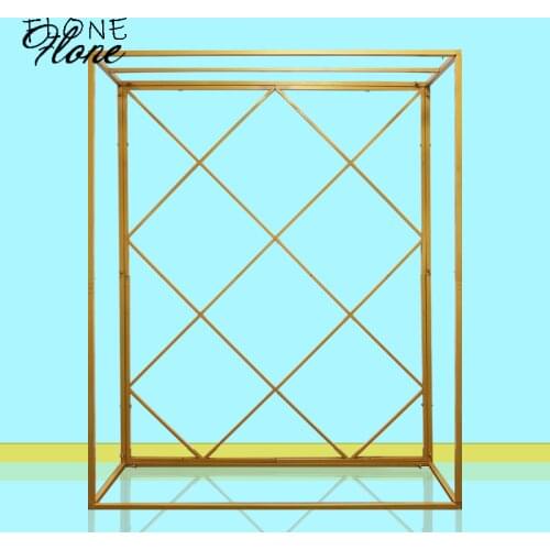 New style Wedding Arch Cuboid Grid Stand Flower Row Frame Backdrop Background for Party Festival Wedding Decoration