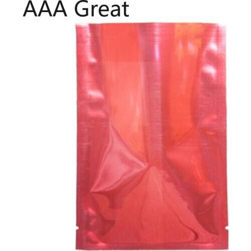 100Pcs/Lot Pouches Food Savers Retail Packaging Tool Aluminum Foil Bag Mylar Bags Kitchen Open Top Storage Red Candy Snack 6x9cm