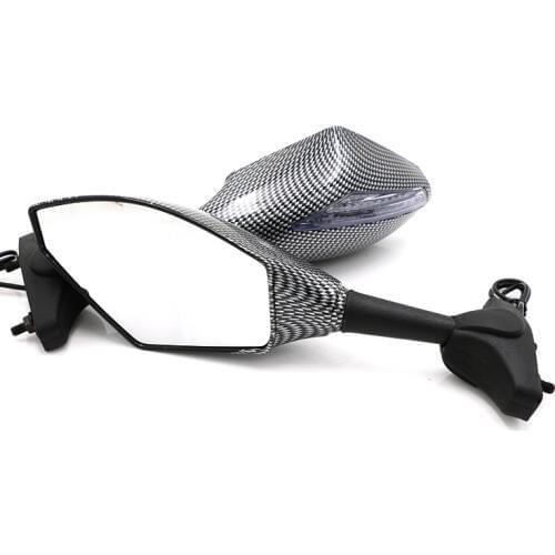 Pair Rearview Side Mirrors LED Turn Signal Indicator Universal Motorcycle Accessories For Triumph Victory Aprilia ATV