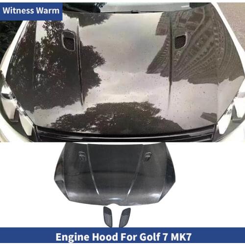 Carbon fiber Front Engine Hood bonnet Trunk Cover for Volkswagen Golf 7 VII MK7 car body kit 2014 - 2017