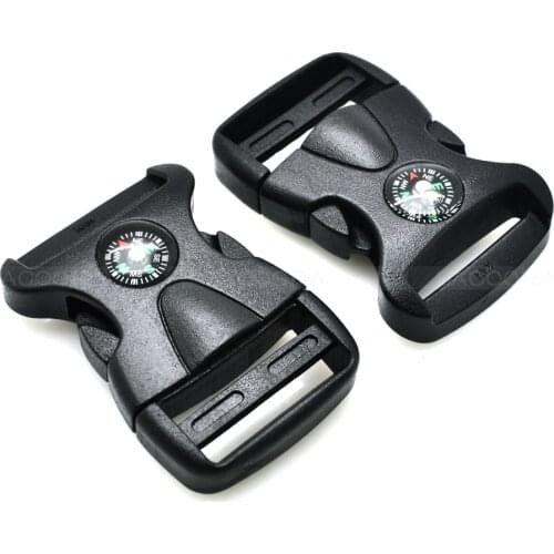 Plastic Side Release Buckle With Compass For Backpack Camping Bag Outdoor sports bag travel bag Webbing Size 25mm