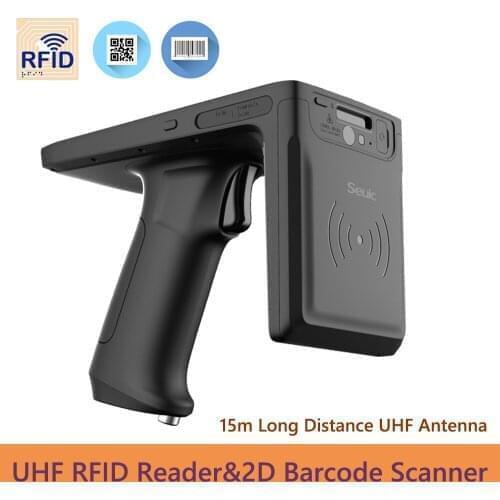 Android 9.0 UHF RFID Recognition Reader With 4G+64G Memory 2D Barcode Scanner QR Scanner Cows RFID Automatic Identification