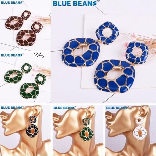 Earrings bohemian trendy statement luxury long dangle earing handmade gifts women geometric fashion drop vintage big brand 2019