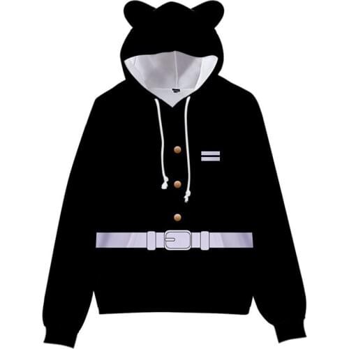 Funny Cool 3D Print Demon Slayer Hoodies Boys/Girls Cat Ears Hoody Sweatshirts Hooded Autumn Winter Teenage Kpop Tracksuit 2021