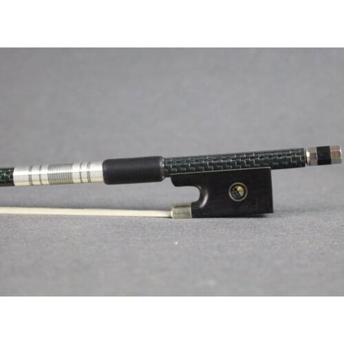 High level Professioal bow 1pc of 4/4 size weave plaid carbon fiber violin bow ebony frog With Blue Pattern