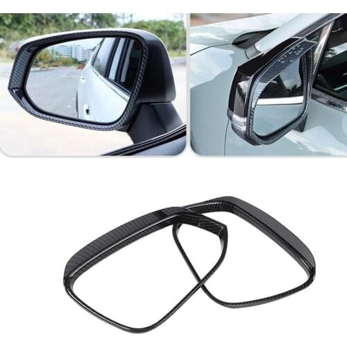 Carbon Fiber Rearview Mirror Eyebrow Shield Cover Trim For Toyota RAV4 XA50 2019 2020 2021
