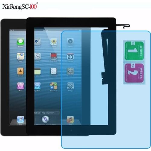 For iPad 3 3rd 4 4th Gen A1458 A1459 A1460 A1416 A1430 A1403 9.7" LCD Outer Touch Screen Digitizer Front Glass Panel+Key Button