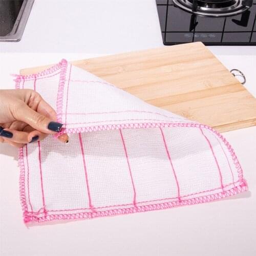 1PCS Strong Absorbent Microfiber Kitchen Anti-grease Wipping Rags Easy Cleaning Cloth Home Washing Dish Kitchen Cleaning Towel