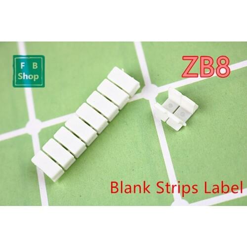 100PCS ZB8 Din Rail Terminal Blocks Blank UK6N URTK-S UK5 Maker Strips Label