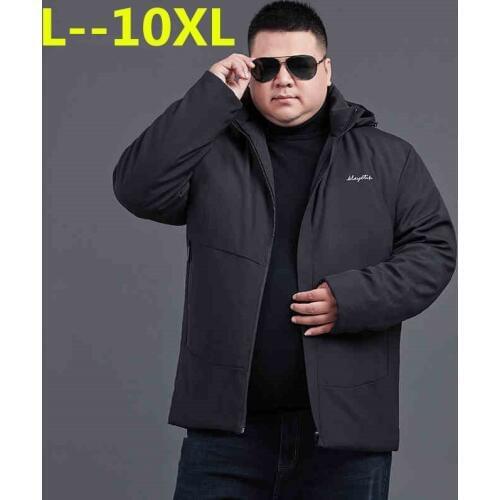 10XL 8XL 6XL 5XL New Brand Jacket Men Winter Jacket Big Size New Arrival Casual Cotton With Hooded Parkas Casaco Masculino
