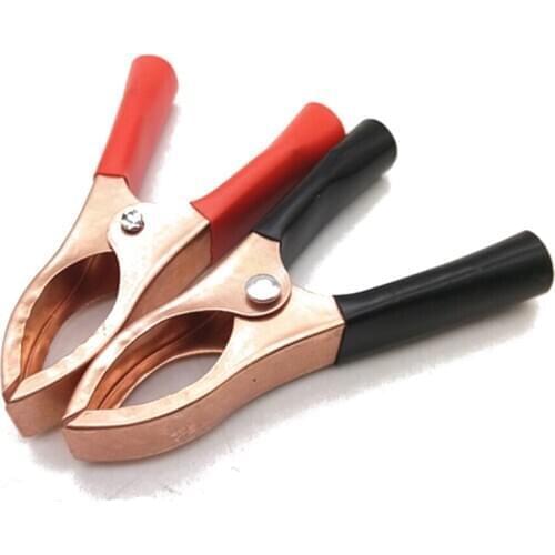 4Pcs 30A 70mm Alligator Clips Crocodile Car Caravan Van Battery Test Lead Clips Jumper Wire Cable Clamps Tools