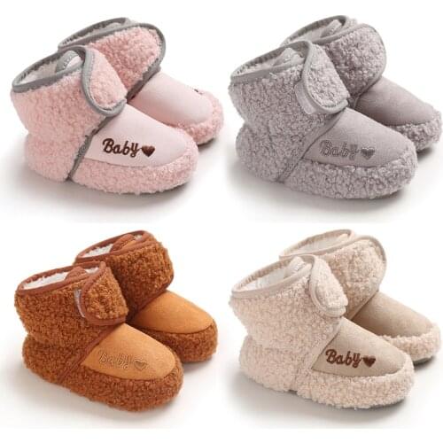Baby Winter Warm First Walkers Cotton Baby Shoes Cute Infant Baby Boys Girls Shoes Soft Sole Indoor Shoes For 0-18M