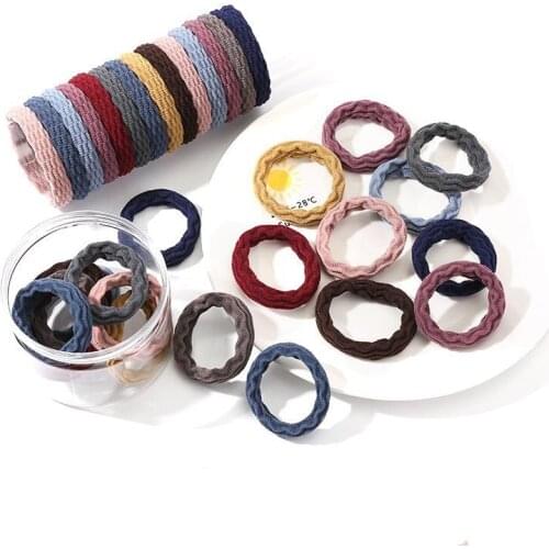 60pcs Elastic Hair Bands for Minimalist Women Girls Hair Ties Ponytail Holder Rubber Band Scrunchies Kids Hair Accessories