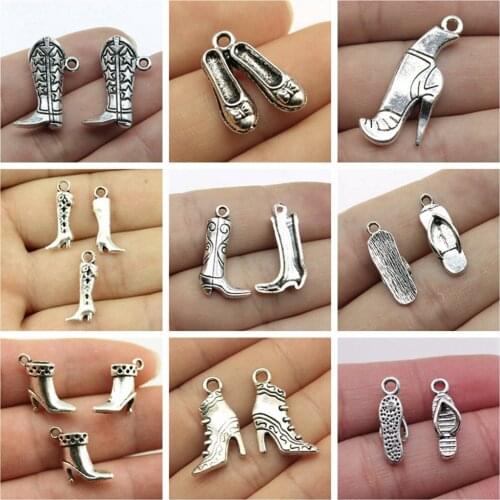 Jewelry findings components Shoes Charms for bracelets charm pendant