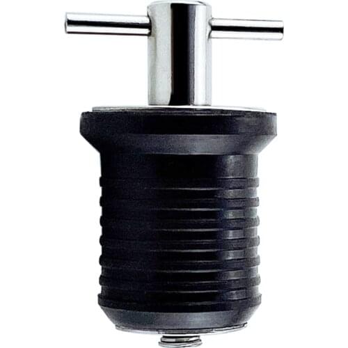 Kayak Boat Hull/Livewell/Baitwell Twist Drain Plug Stopper Turn-tite Plug Black