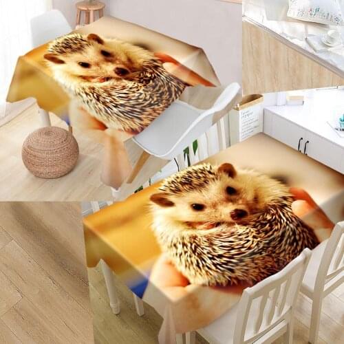 Best Custom Hedgehog Cloth Rectangular Oxford Print Waterproof Oilproof Square Table Cover Wedding Party Tablecloth
