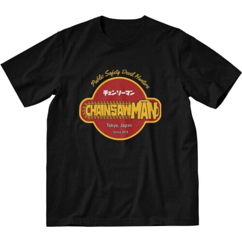 Fashion Chainsaw Man Tshirts Men Novelty Tees Top 100% Cotton T Shirt Short Sleeve Japanese Anime Manga T-shirt Gift Clothes
