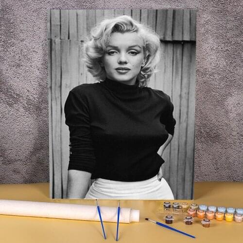 Marilyn Monroe Painting By Numbers Kit Oil Paints 50*70 Canvas Pictures Paintings For Adults For Drawing Wholesale Art
