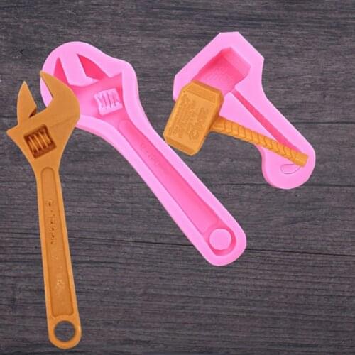 NEW Handmade Soap Mold Cartoon Mechanical Tool Wrench Silicone Cake Mold Baking Cake Decorating Tools