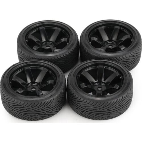 AUSTAR AX 4pcs 64mm Hard Plastic Rim Tyre Tire Wheel for 1/10 RC Drift Car Model HSP HPI Component Spare Parts RC Accessories