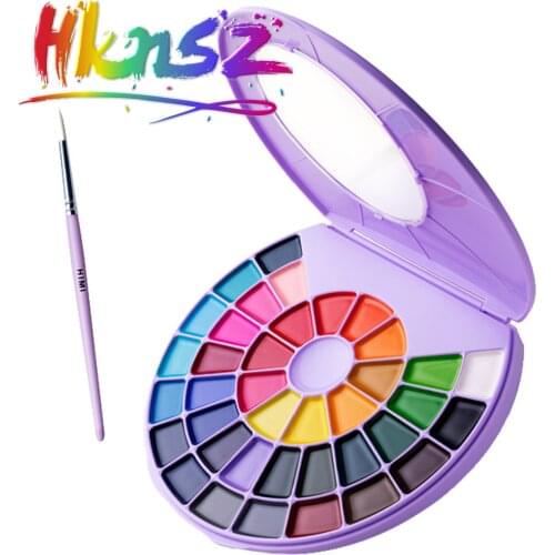 HIMI Water Colors Palette 24 38 Colors Semi Moist Watercolor Beginners Students Kids Easy to Blend Colors art supplies set