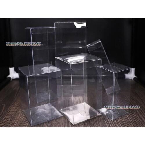 20*20*10cm DHL fast shipping Transparent Clean PVC box/ plastic boxes Gift Pastry candy biscuit boxes Display case50pcs/set