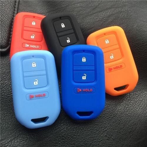 Silicone rubber car key case cover for honda fit jade CRV VEZEL XRV CRIDE 3 button key case cover