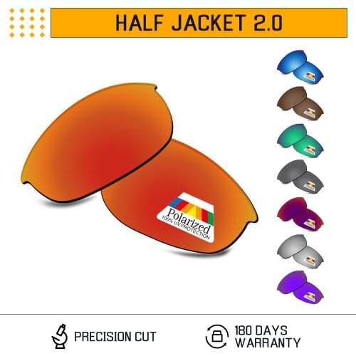 Bwake Polarized Replacement Lenses for-Oakley Half Jacket 2.0 OO9144 Sunglasses Frame - Multiple Options