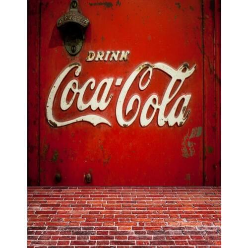 TR Photography Backdrop Red Wall with Brick Floor Newborn Backgrounds Classical Brand Photo Backdrops for Kids Birthday Party