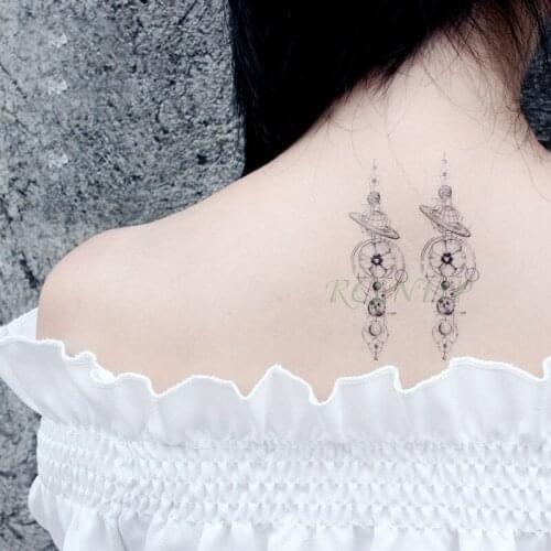 Waterproof Temporary Tattoo Sticker flower magic planet earring tatto flash tatoo fake tattoos for lady men women