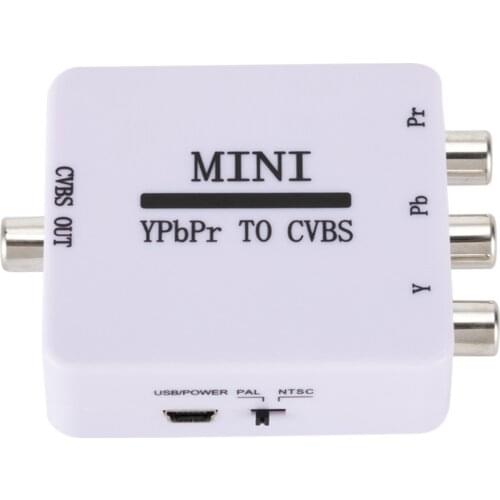 YPBPR to CVBS Video Converter Component YPBPR AV to CVBS 1080P Video Adapter for TV Projector Monitor
