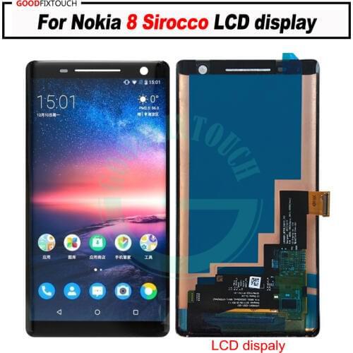 5.5" For nokia 8S Nokia8 Sirocco LCD Display Touch Screen Digitizer Assembly For Nokia 8 Sirocco Screen 2560x1440